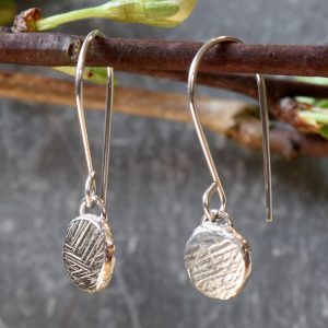 textured sterling silver earrings
