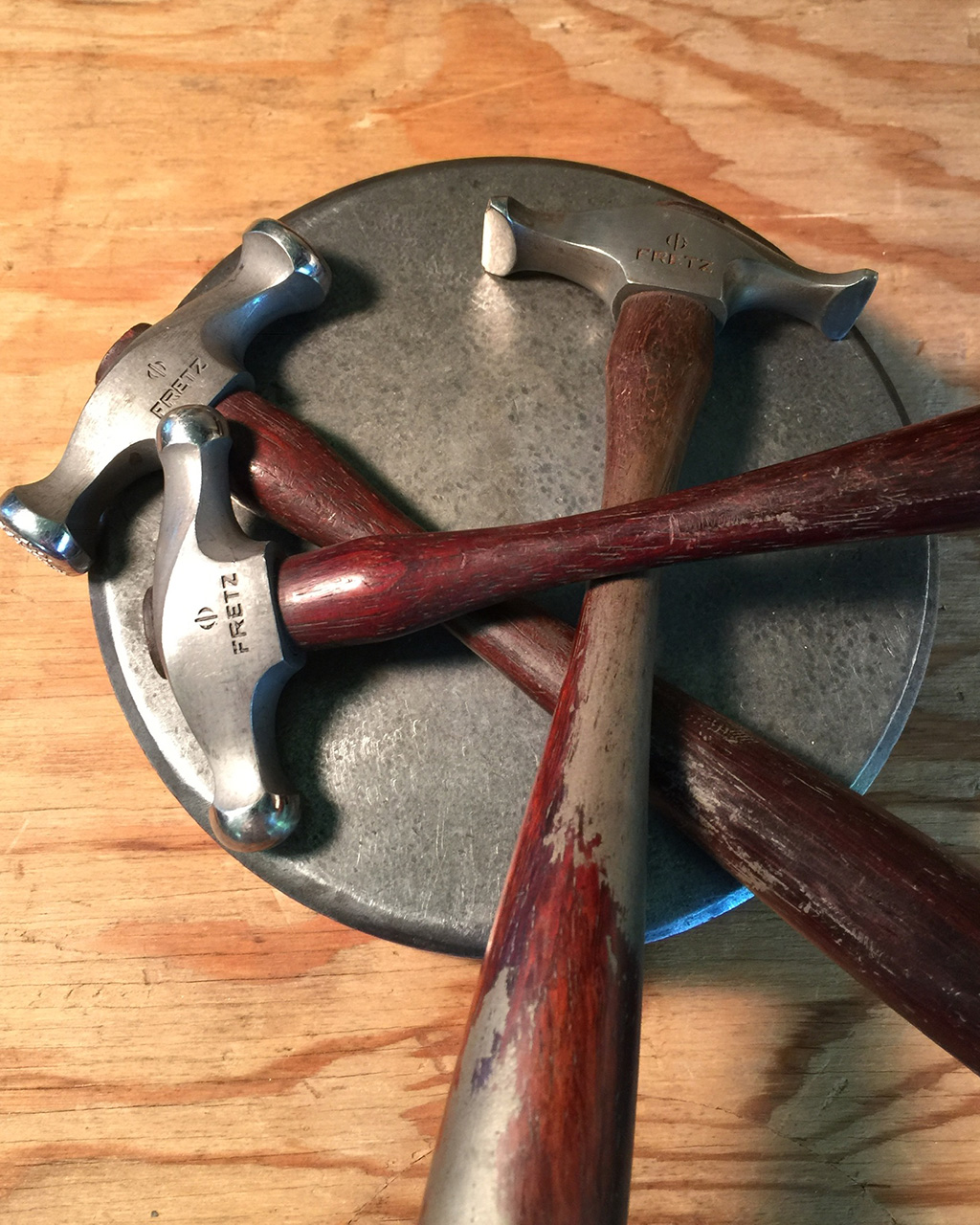 Elisa Saucy's jewelry tools more hammers