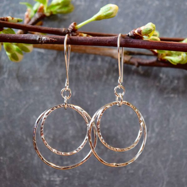 Saucy Jewelry - Connection: dangling textured silver earrings