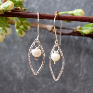 Saucy Jewelry dangling silver earrings with small gems