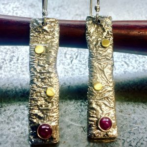 ruby candy earrings by Saucy Jewelry