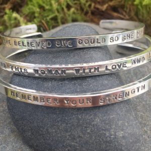 Saucy Jewelry hand stamped sayings bracelets