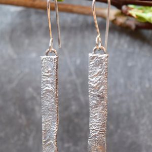 Saucy Jewelry textured silver earrings